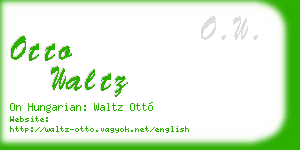 otto waltz business card
